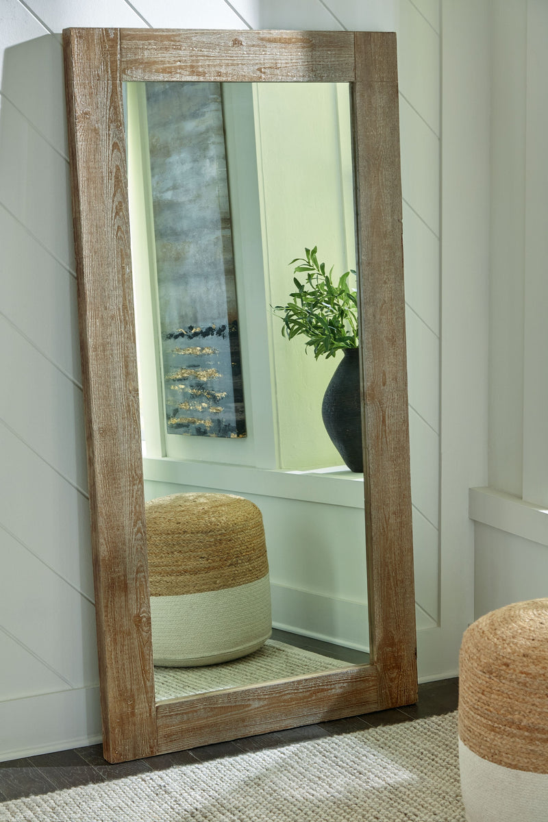 Waltleigh - Distressed Brown - Floor Mirror.