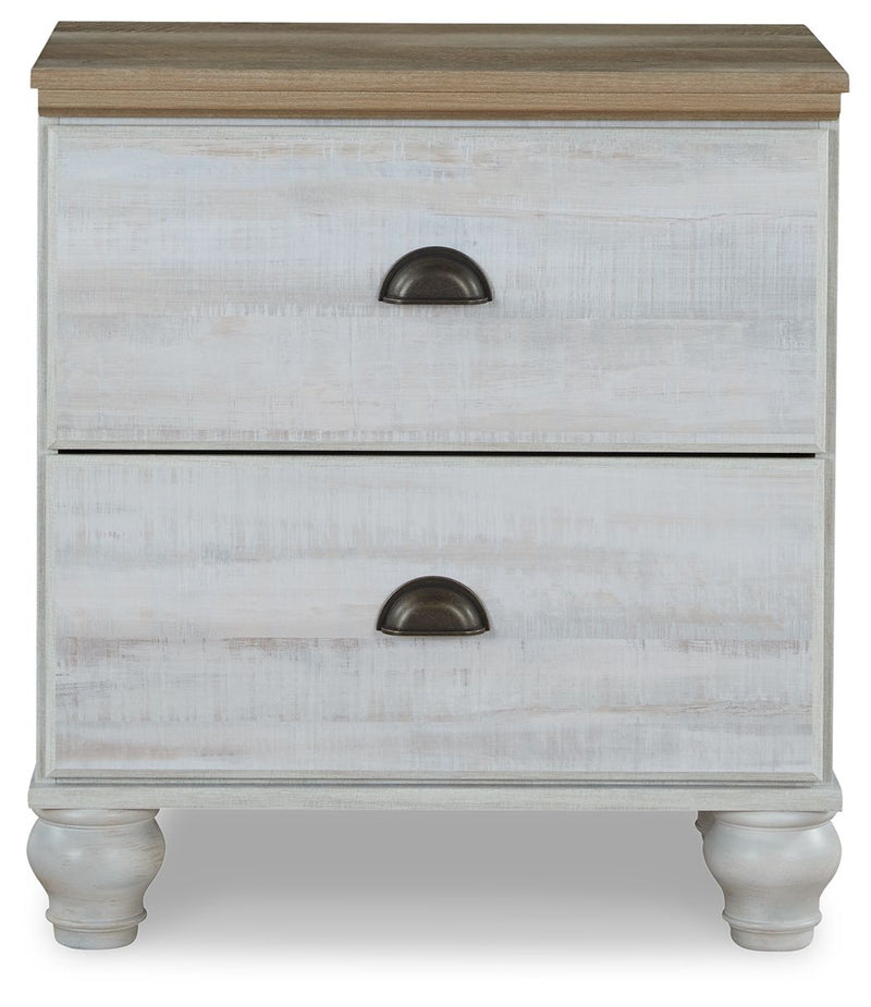 Haven Bay - Brown / Beige - Two Drawer Night Stand.