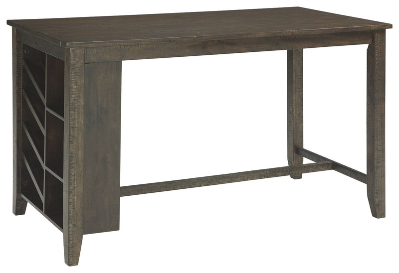 Rokane - Brown - Rect Counter Table W/Storage.