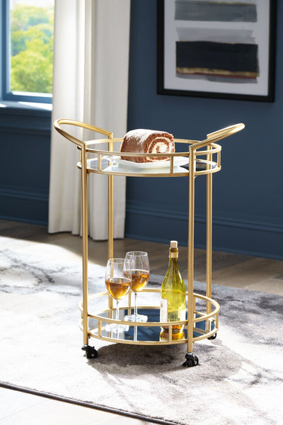 Wynora - Gold - Bar Cart.