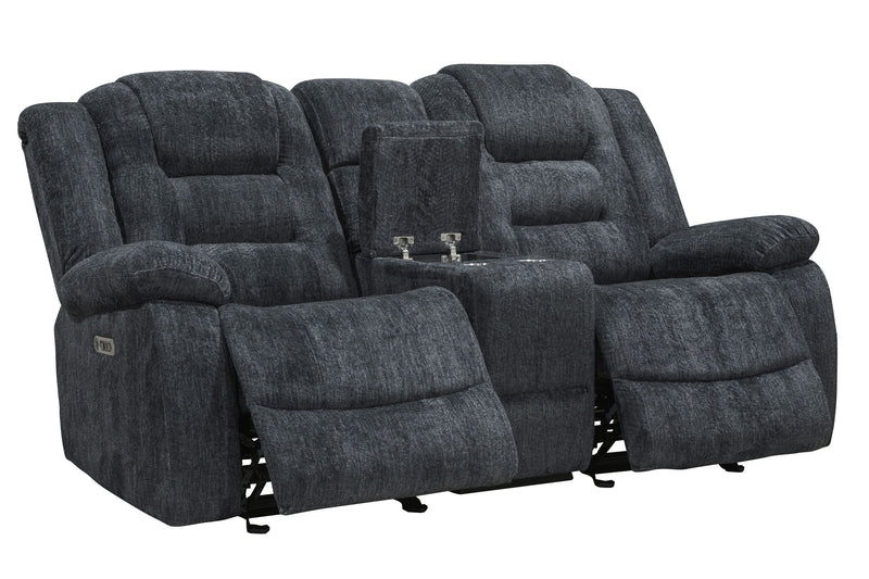 Bolton - Glider Reclining Console Loveseat - Misty Storm