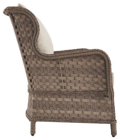 Clear Ridge - Light Brown - Lounge Chair W/Cushion (Set of 2).