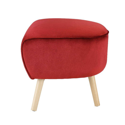 Aisling - Ottoman - Red Velvet - Grand Furniture GA