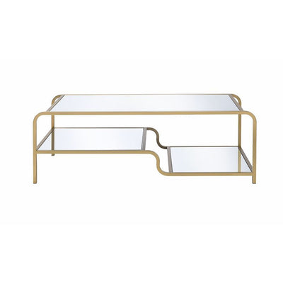 Astrid - Coffee Table - Gold & Mirror - Grand Furniture GA