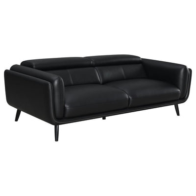 Shania - Track Arms Sofa With Tapered Legs - Black.