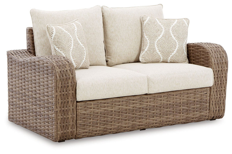 Sandy Bloom - Beige - Loveseat W/Cushion.