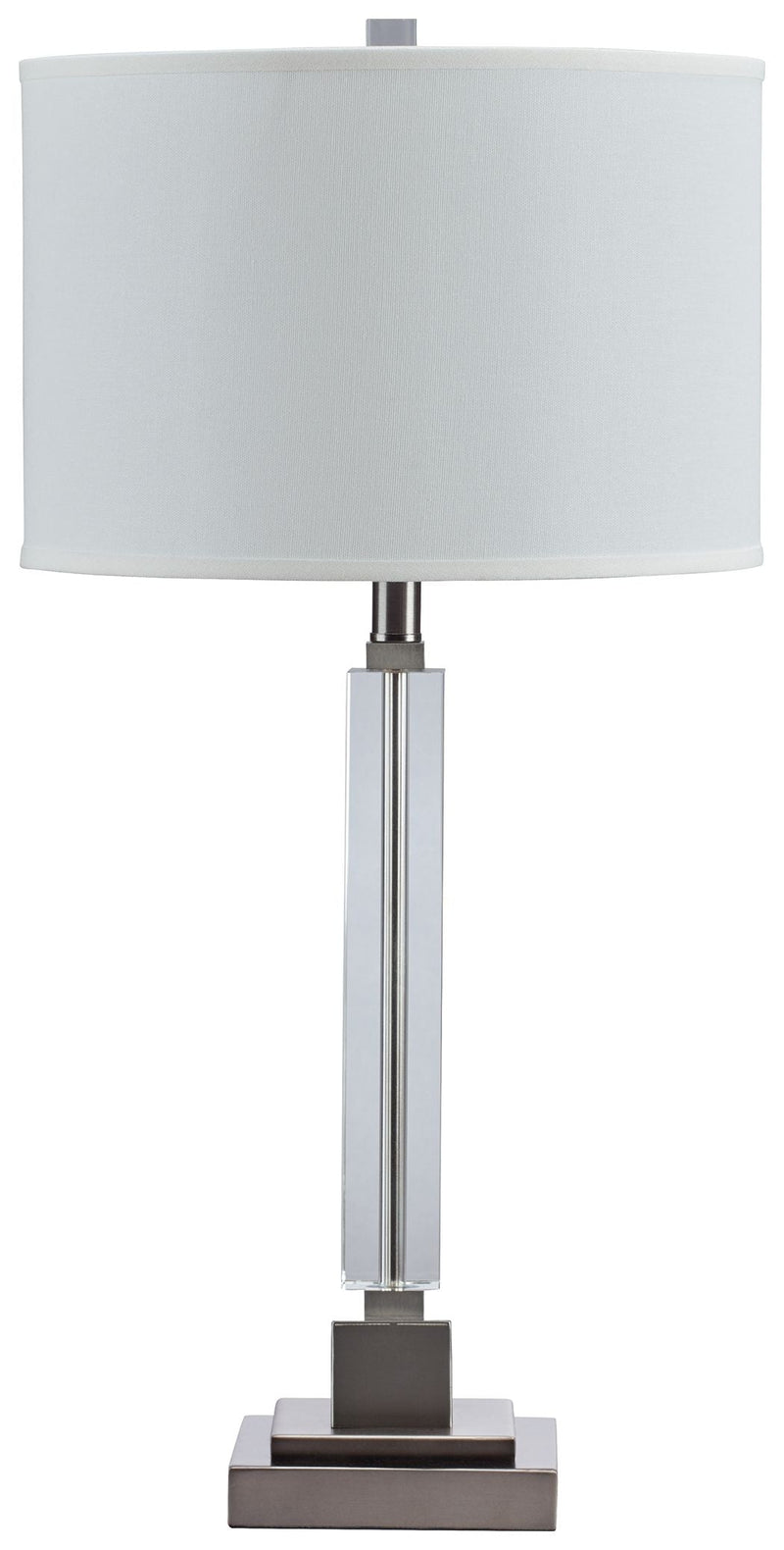 Deccalen - Clear / Silver Finish - Crystal Table Lamp.