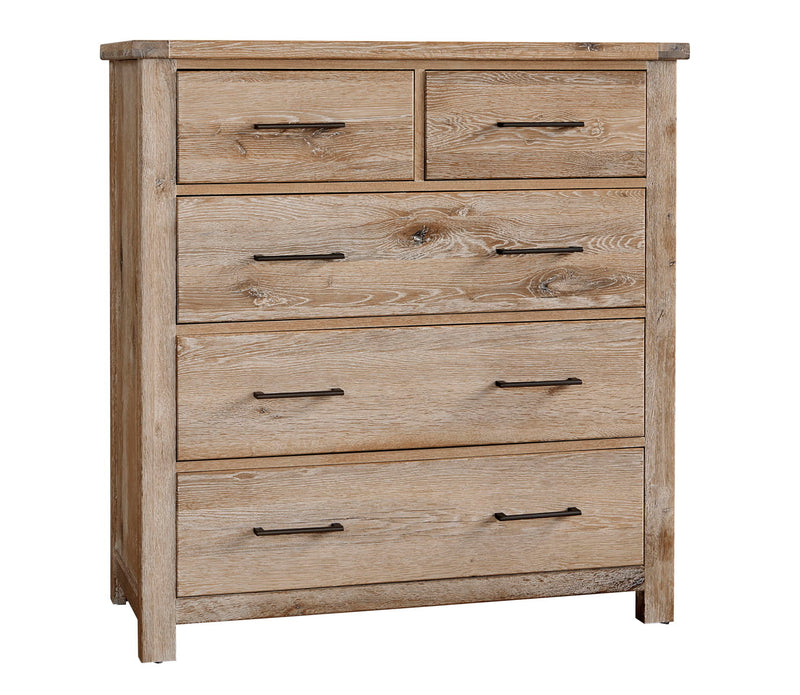 Dovetail - 5-Drawer Standing Dresser - Sun Bleached White.