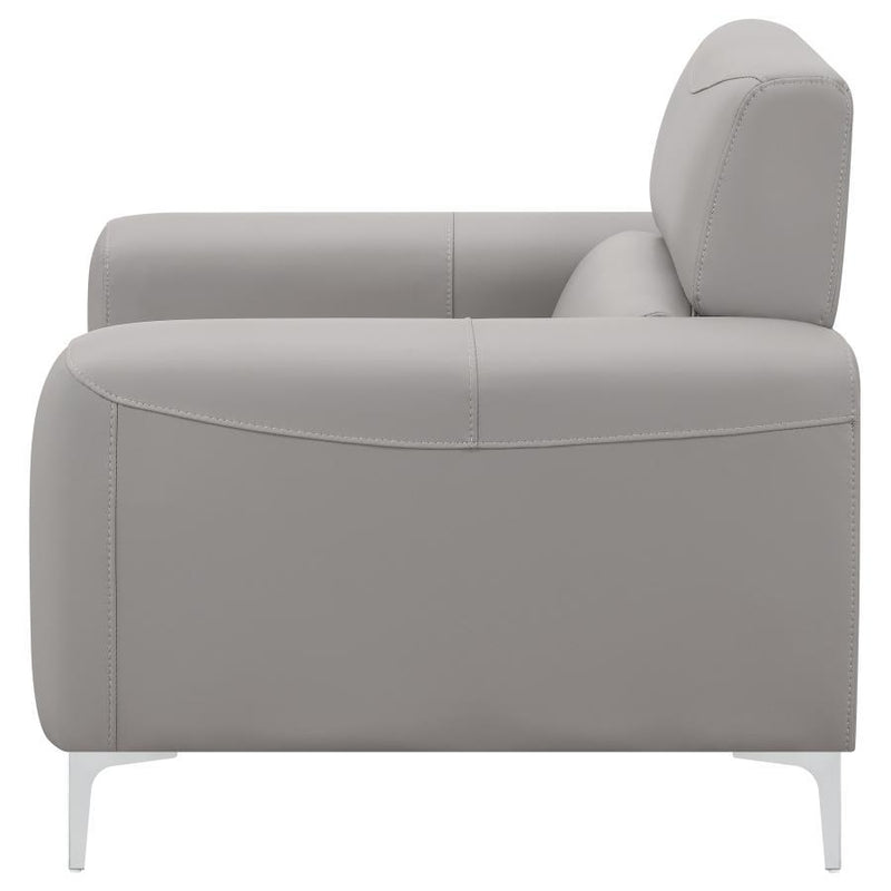 Glenmark - Track Arm Upholstered Chair - Taupe.