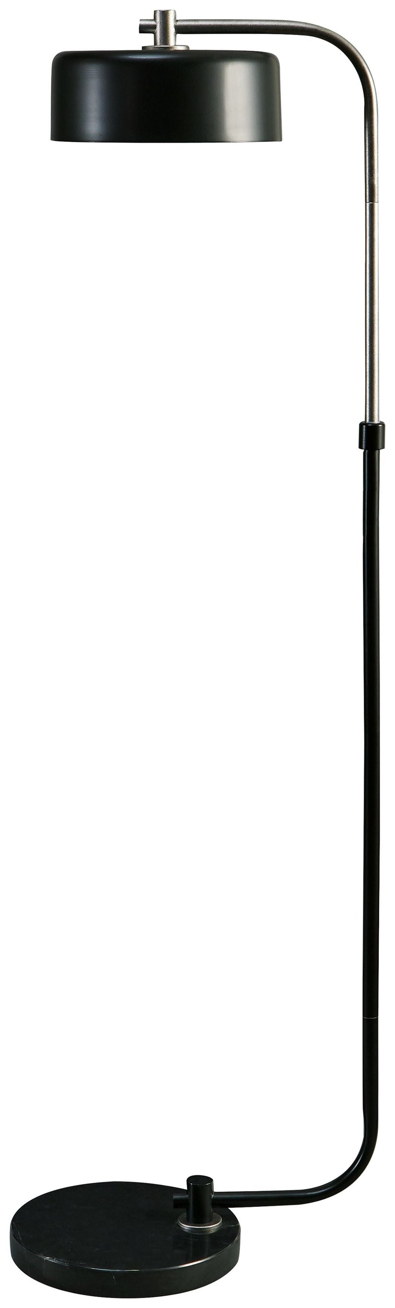 Eliridge - Black / Silver Finish - Metal Floor Lamp.