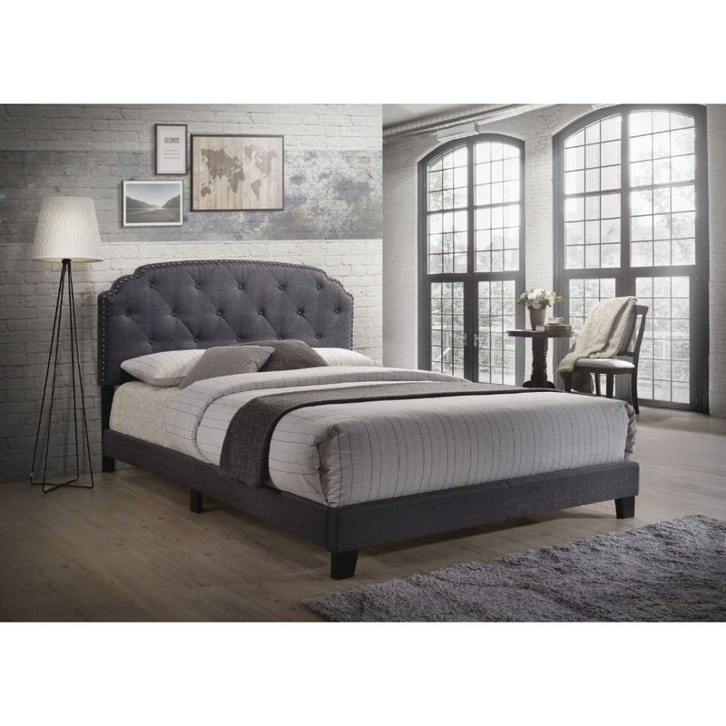 Tradilla - Queen Bed - Gray Fabric - Grand Furniture GA