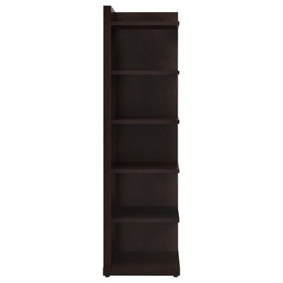 Pinckard - 6-Tier Corner Bookcase - Cappuccino.