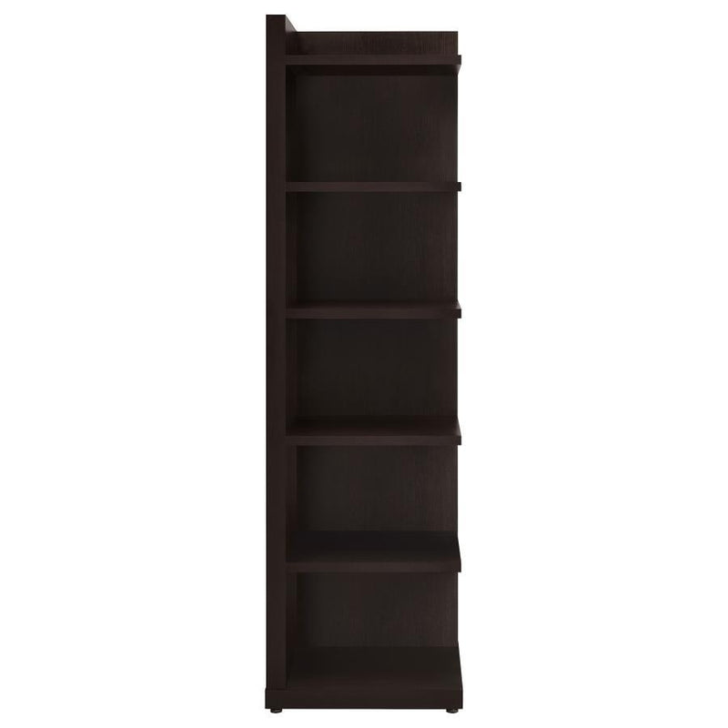 Pinckard - 6-Tier Corner Bookcase - Cappuccino.