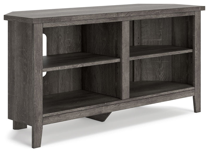 Arlenbry - Gray - Small Corner TV Stand.