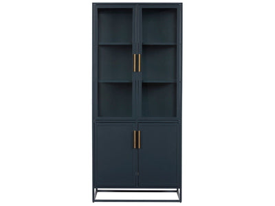 Getaway - Santorini Tall Metal Kitchen Cabinet - Black.