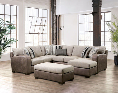 Ashenweald - Sectional - Brown / Light Brown - Grand Furniture GA