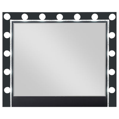 Cappola - Black Rectangular Dresser Mirror With Light.