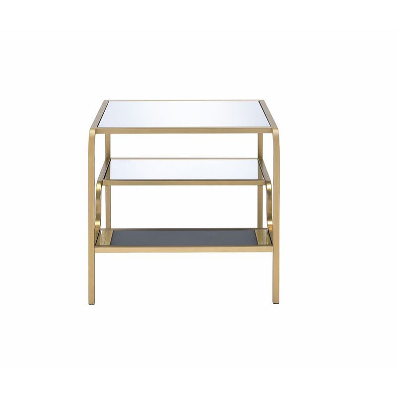 Astrid - End Table - Gold & Mirror - Grand Furniture GA