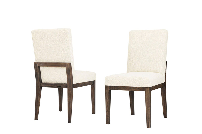 Dovetail - Upholstered Side Chair - White - Aged Grey