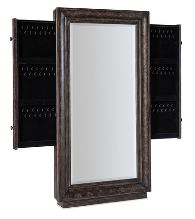 Traditions - Floor Mirror Withhidden Jewelry Storage.