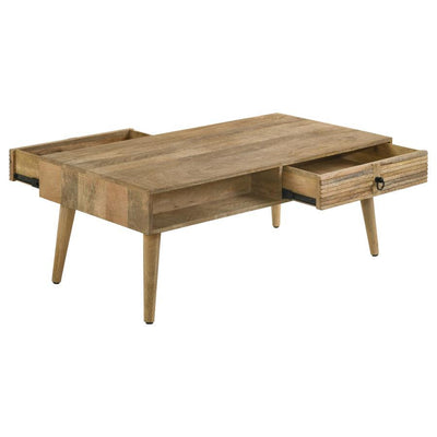 Zabel - Rectangular 1-Drawer Coffee Table - Natural.