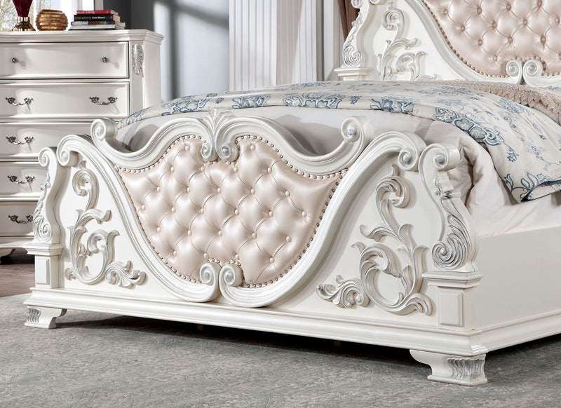 Esparanza - King Bed - Pearl White