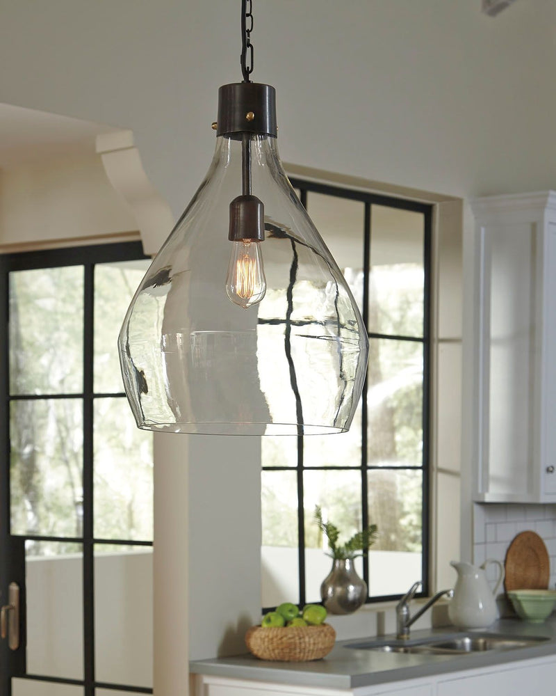 Avalbane - Clear / Gray - Glass Pendant Light.