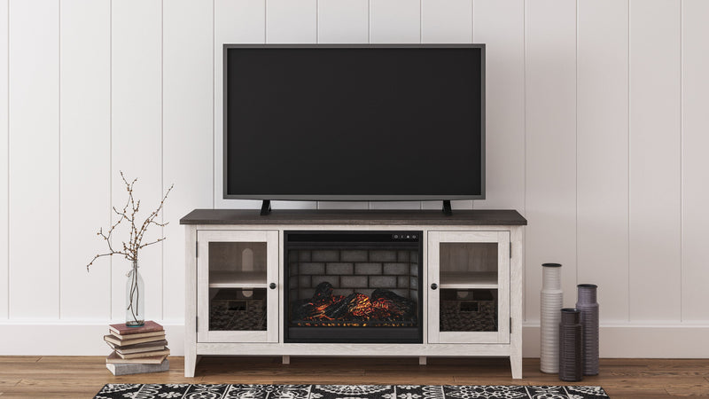 Dorrinson - TV Stand With Fireplace Insert