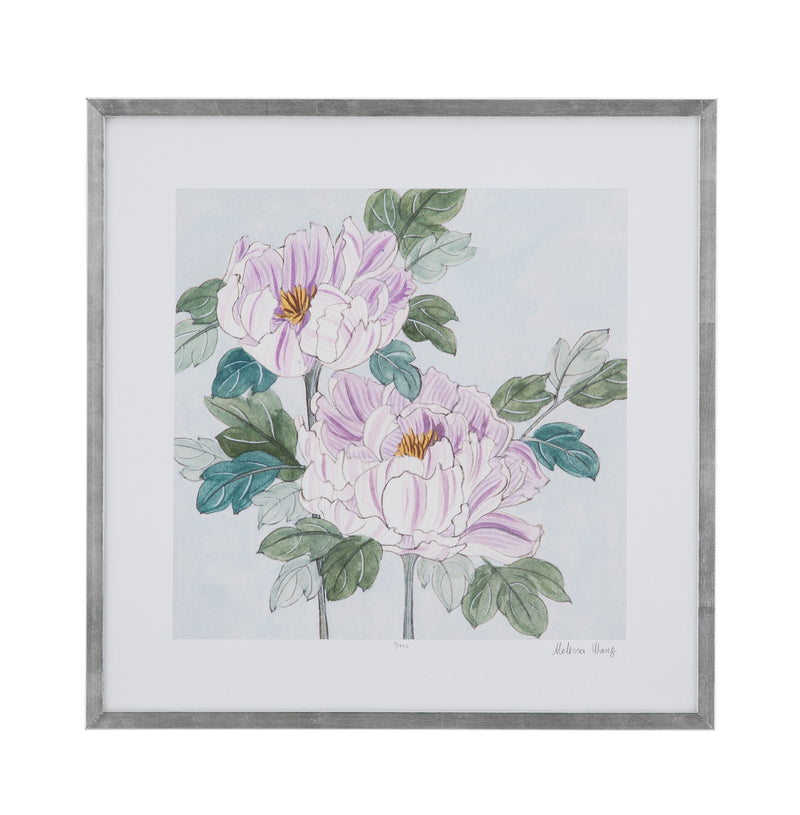 Striped Peonies II - Pink