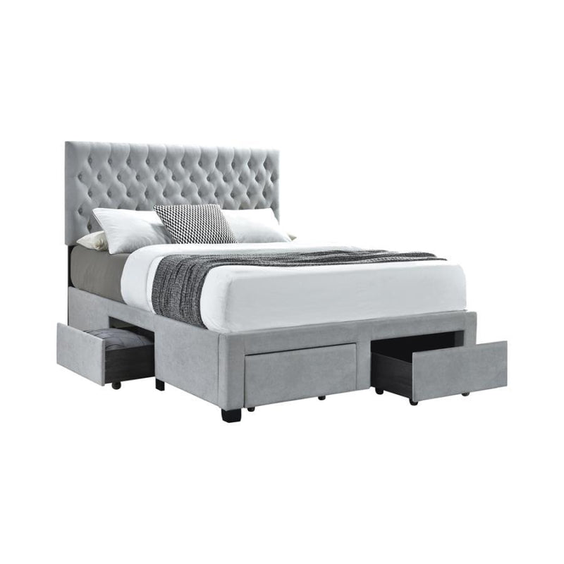 Soledad - 4-drawer Button Tufted Storage Bed