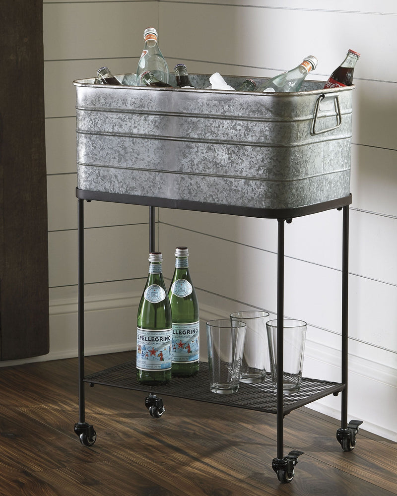 Vossman - Antique Gray / Brown - Beverage Tub.