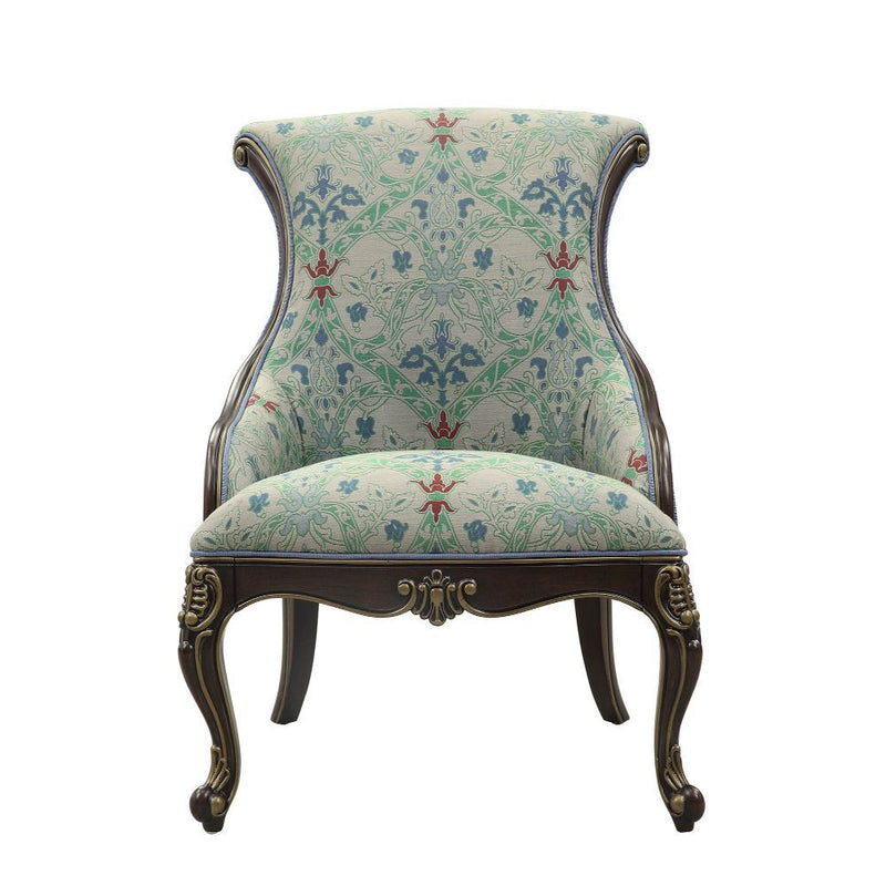 Ameena - Accent Chair - Fabric & Espresso - Grand Furniture GA