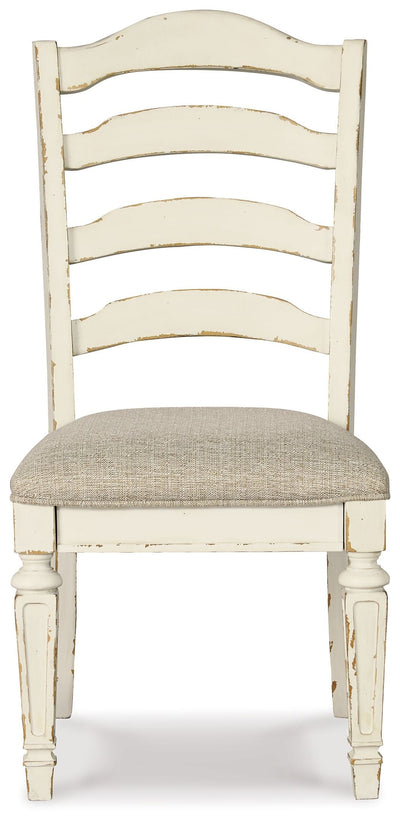 Realyn - Chipped White - Dining Uph Side Chair (Set of 2) - Ladderback - Grand Furniture GA