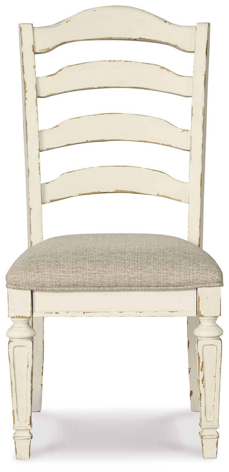 Realyn - Chipped White - Dining Uph Side Chair (Set of 2) - Ladderback - Grand Furniture GA