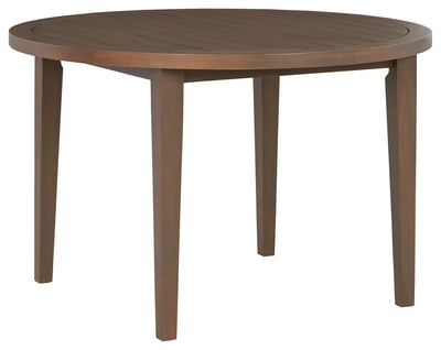 Germalia - Brown - Round Dining Table W/Umb Opt.