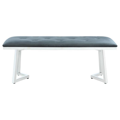 Beaufort - Upholstered Tufted Bench - Dark Grey.