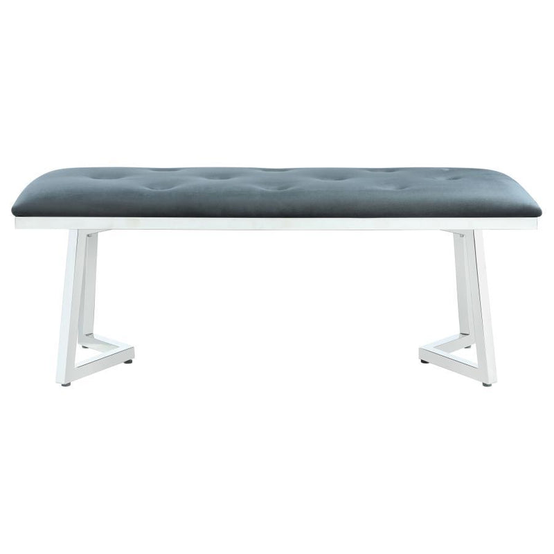 Beaufort - Upholstered Tufted Bench - Dark Grey.