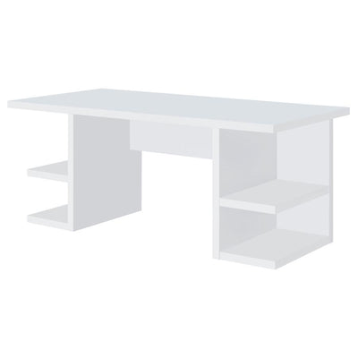 Alice - Writing Desk - White With Open Shelves.