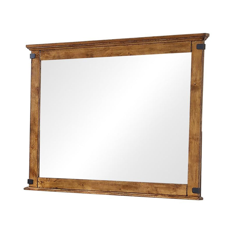 Brenner - Rectangular Dresser Mirror - Rustic Honey.