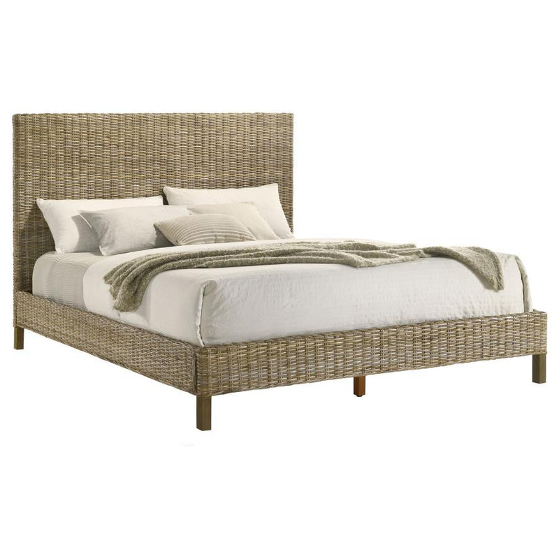 Zyla - Woven Rattan Panel Bed Kubu