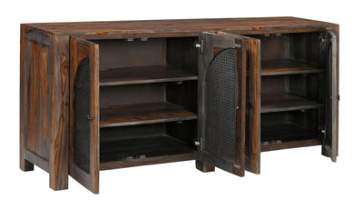 Halifax - Four Door Credenza - Greystone Brown