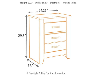 Brinxton - Charcoal - Two Drawer Night Stand.