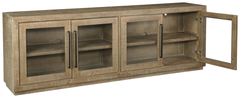 Waltleigh - Distressed Brown - Accent Cabinet.