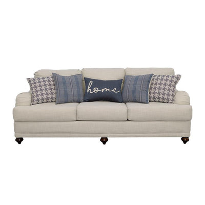 Glenn - Recessed Arms Sofa - Light Grey.