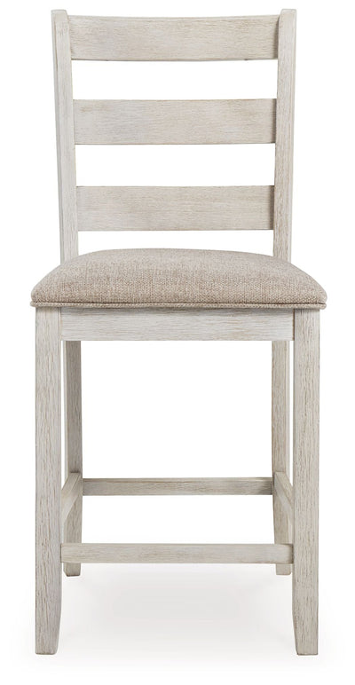 Skempton - White - Upholstered Barstool (Set of 2).