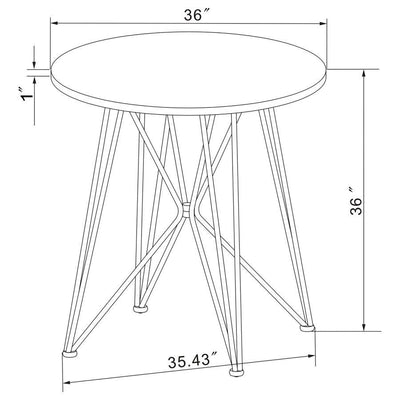 Rennes - Round Counter Table - Black and Gunmetal.