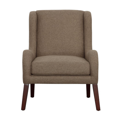 Accent Chair - Warm Latte & Chestnut Brown.