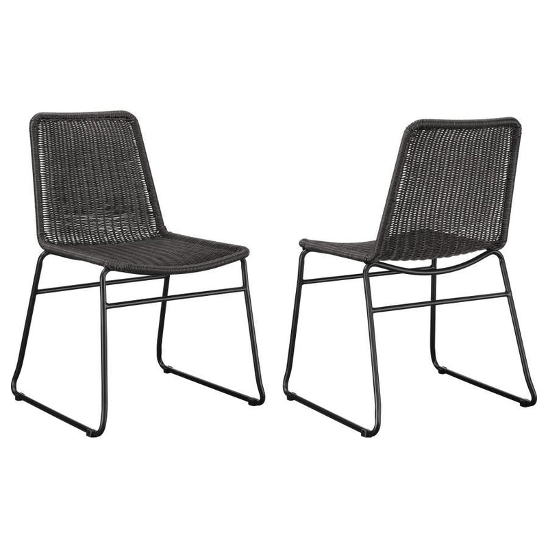 Dacy - Upholstered Dining Chairs (Set of 2) - Brown and Sandy Black.