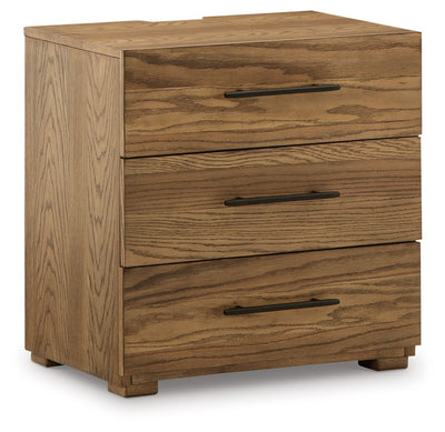 Dakmore - Brown - Three Drawer Night Stand.