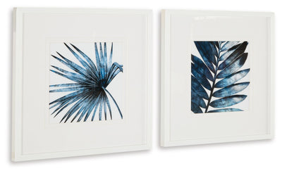 Breelen - Blue / White - Wall Art Set (Set of 2).